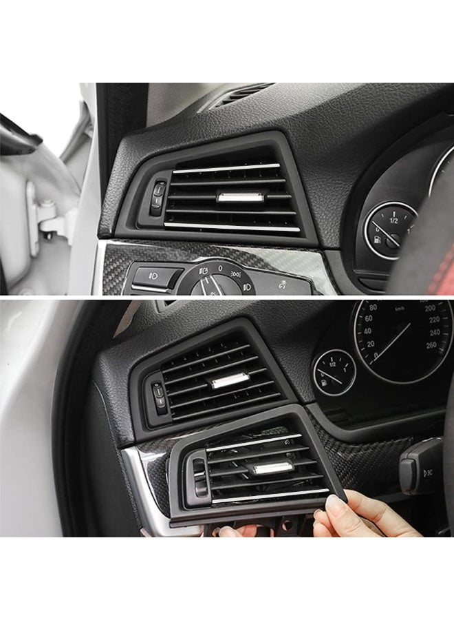 لـ سيارة BMW السلسلة 5 F10 F11 لعامَي 2011-2016 فتحة التكيف الهوائي AC، غطاء تبديل فتحة التكيف الهوائية المركزية شبكة فتحة التكيف الهوائية في لوحة القيادة والمنصة 520i 528i 530i 535d 535i 550i (يسار) - Image 3